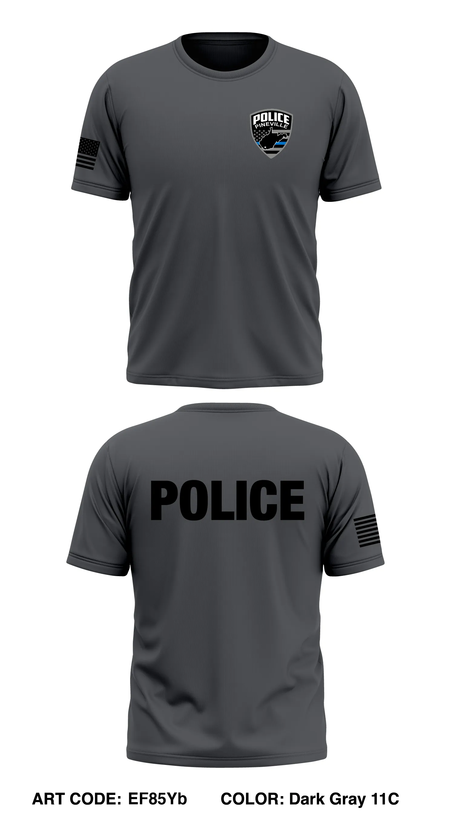 Pineville Police Department Core Men's SS Performance Tee - EF85Yb