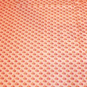 Pink and Yellow Flower on Salmon Background