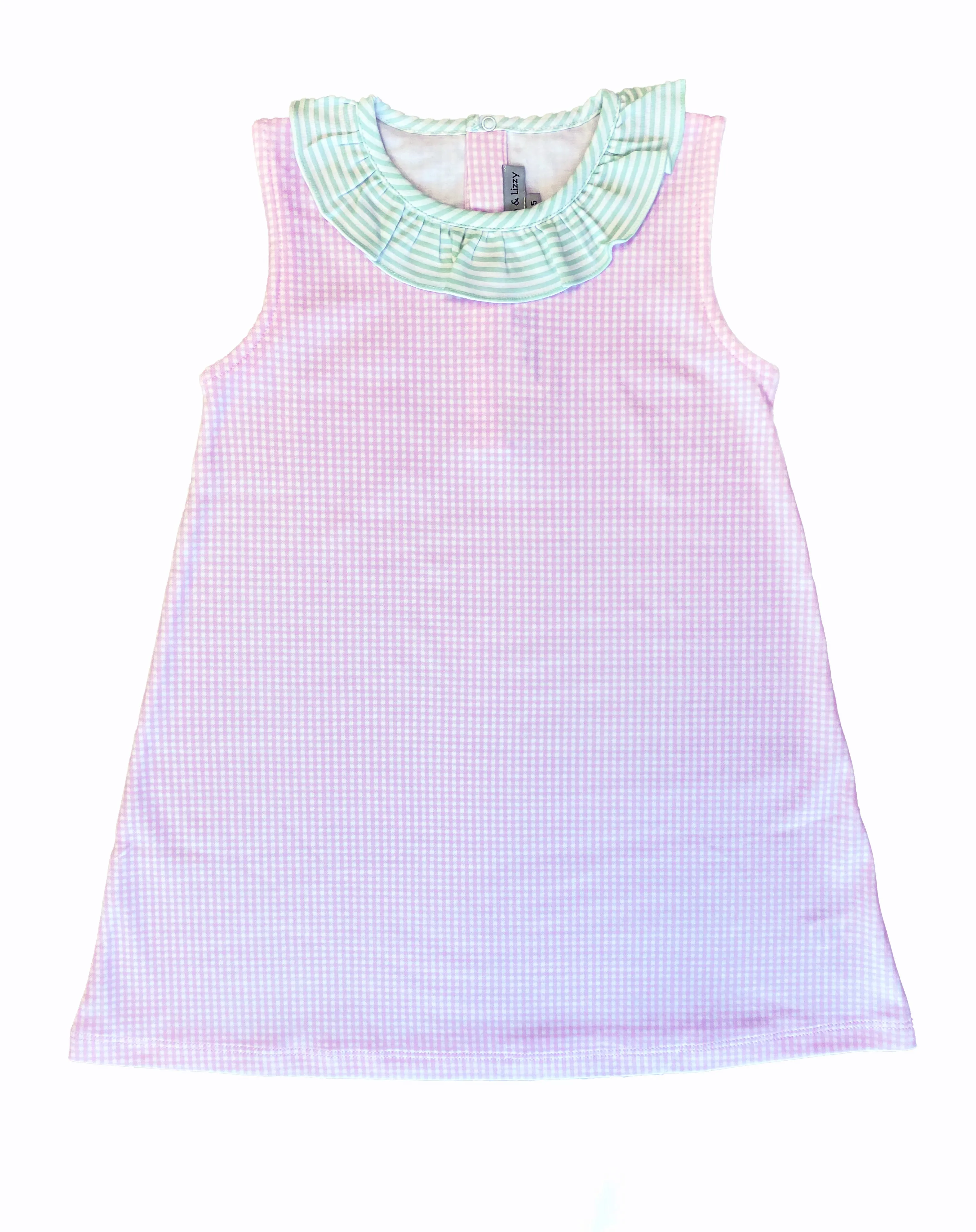Pink Checks A Line Girl's Dress - Perfect for Monograming
