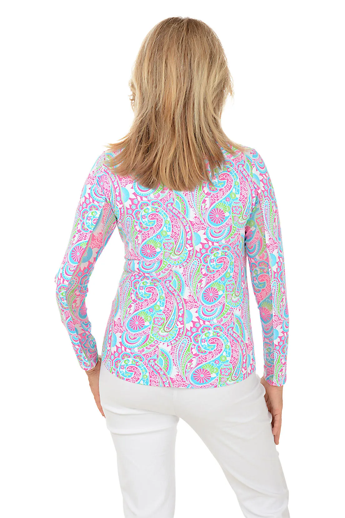 Pink Gloria Paisley UPF50  Sun Shirt