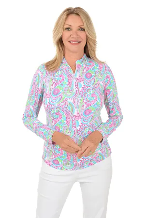 Pink Gloria Paisley UPF50  Sun Shirt