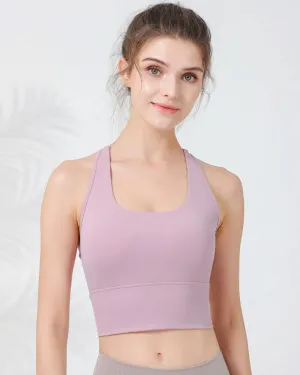 Pink I-back Yoga Tank Top - Light Support