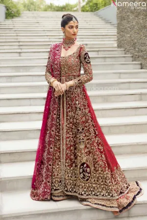 Pink Pakistani Bridal Lehenga for Wedding Wear #BN977