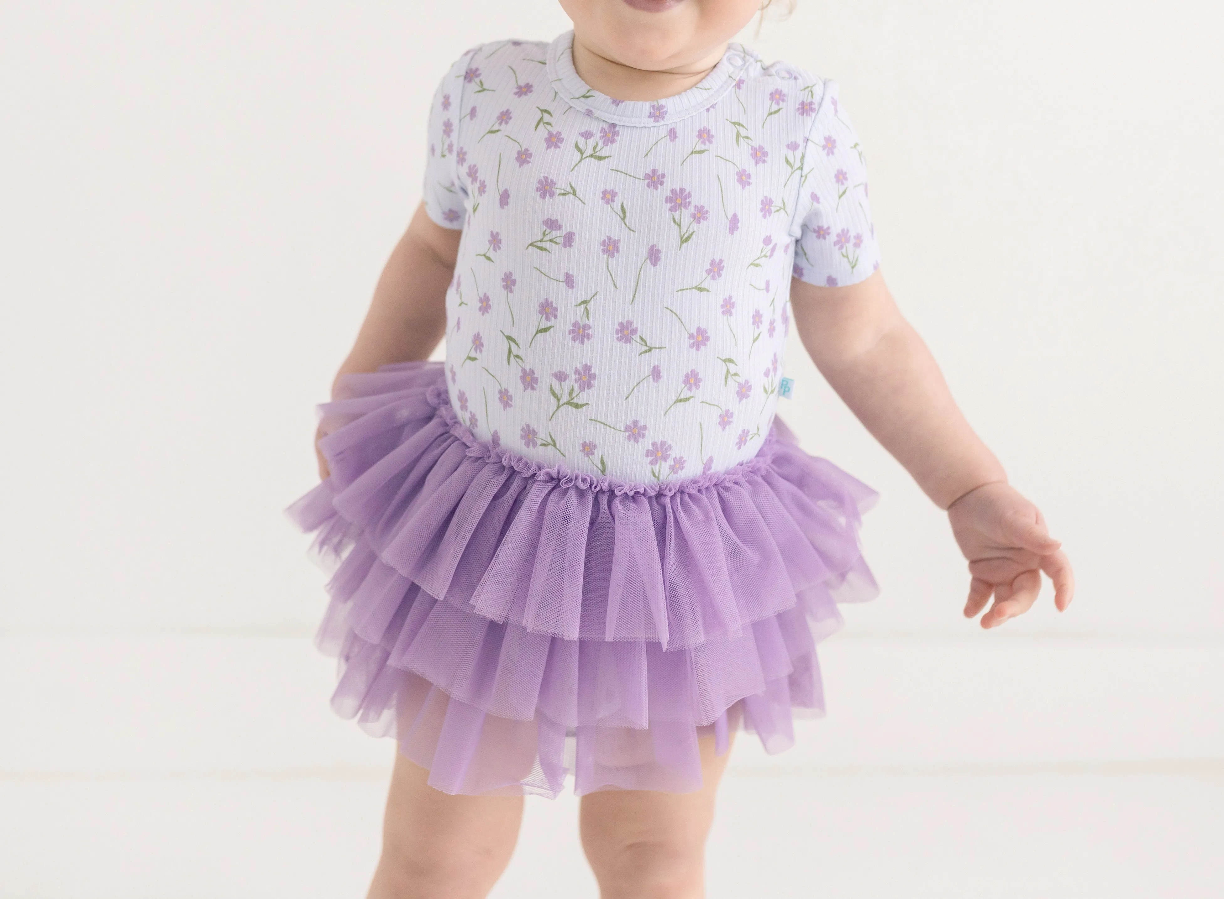 Posh Peanut- Jeanette Short Sleeve Tulle Skirt Bodysuit