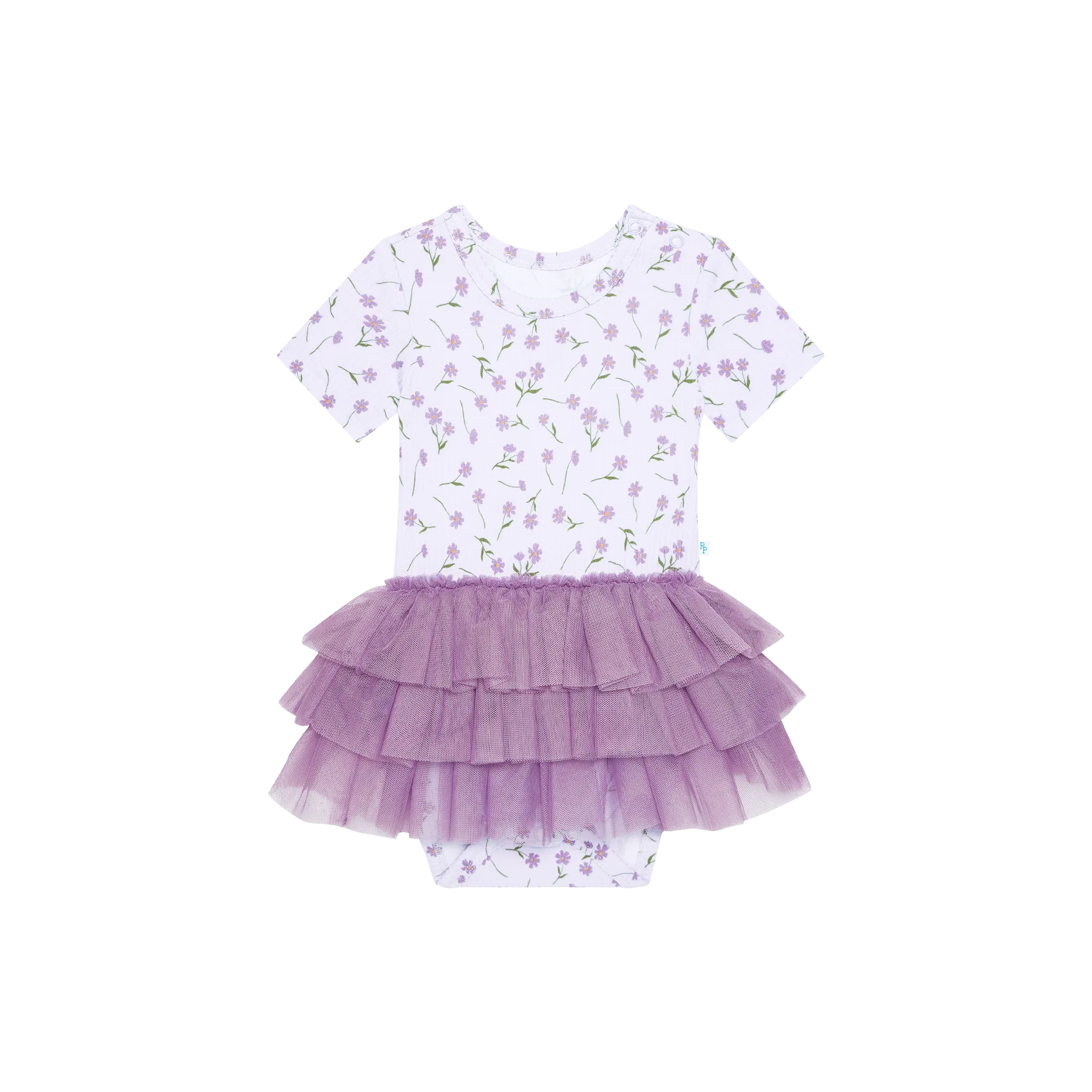 Posh Peanut- Jeanette Short Sleeve Tulle Skirt Bodysuit