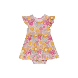 Posh Peanut |  Rosalinda - Ruffled Twirl Bodysuit  Dress