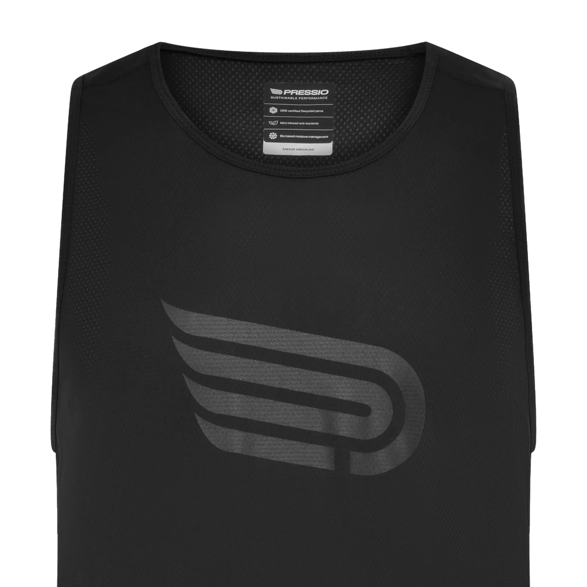 Pressio Men's Perform Singlet - BLK/MAT