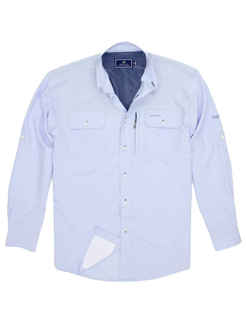 Properly Tied Offshore Fishing Shirt - Light Blue