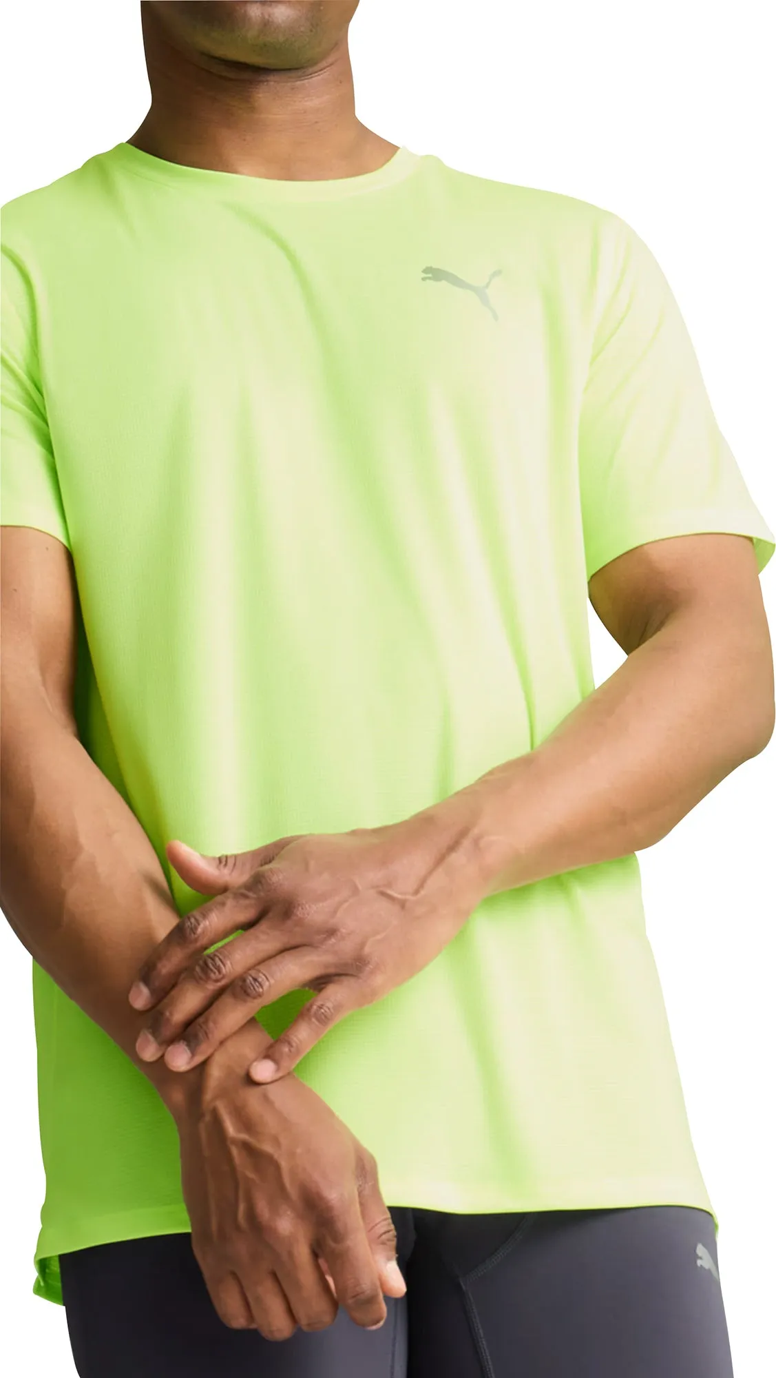 Puma Run Favourite Velocity Short Sleeve Mens Running Top - Green