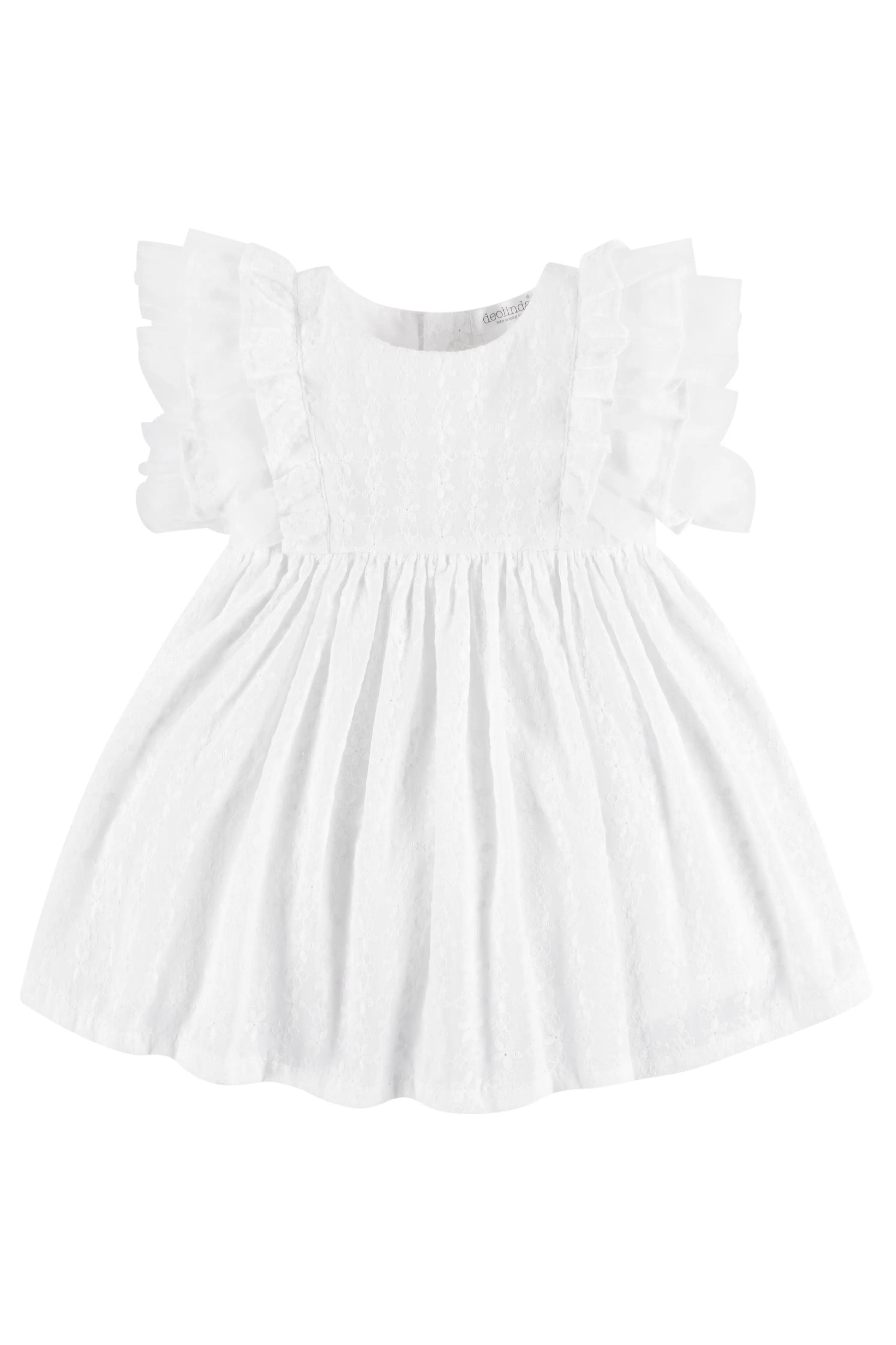 "Aida" White Broderie Anglaise Dress