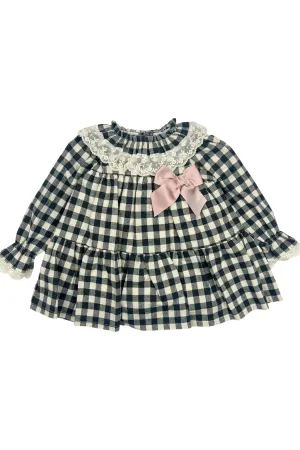 "Alana" Black Gingham Dress & Bloomers