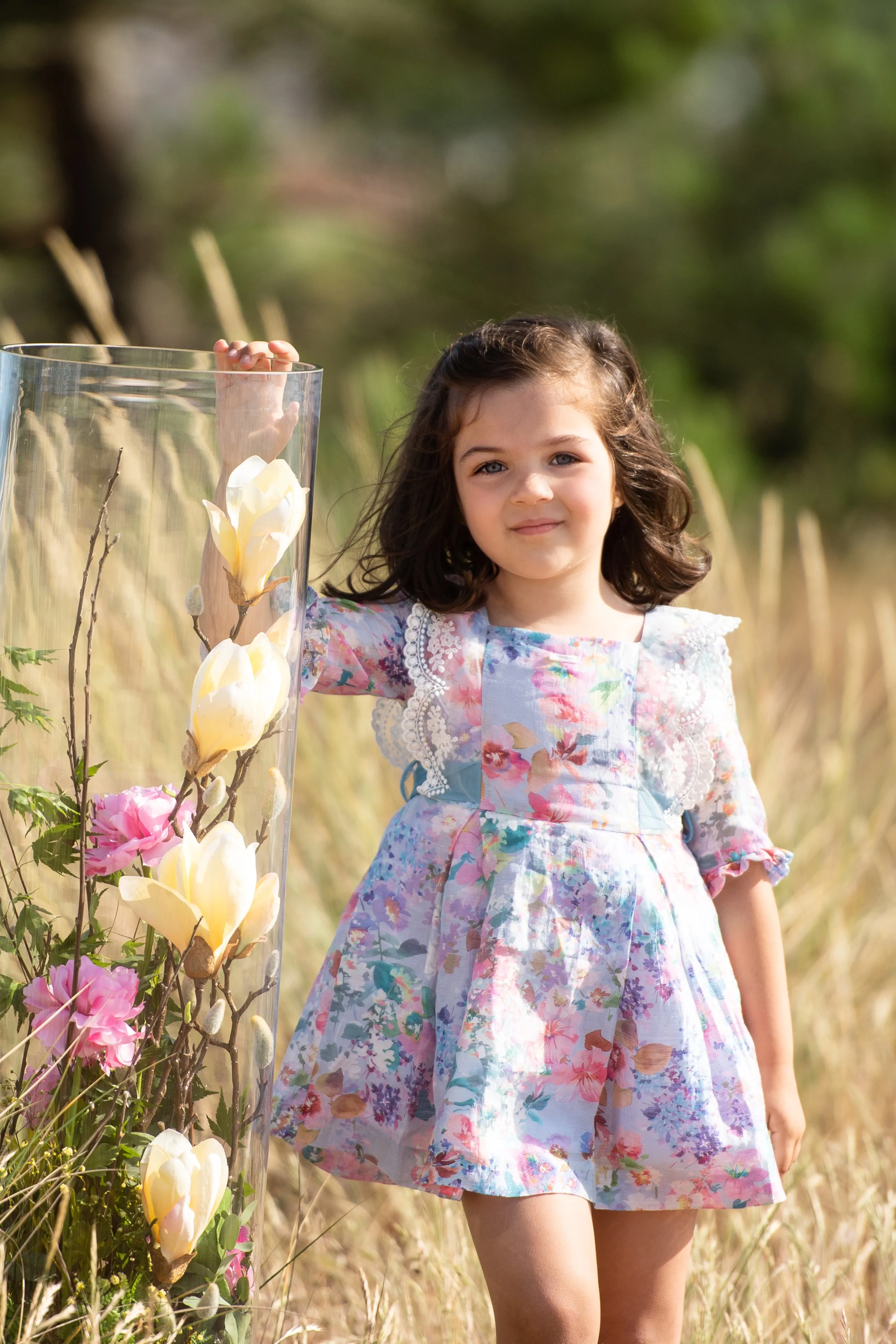 "Anastasia" Purple Floral Lace Dress