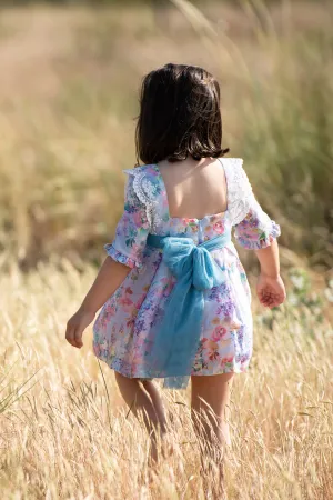 "Anastasia" Purple Floral Lace Dress