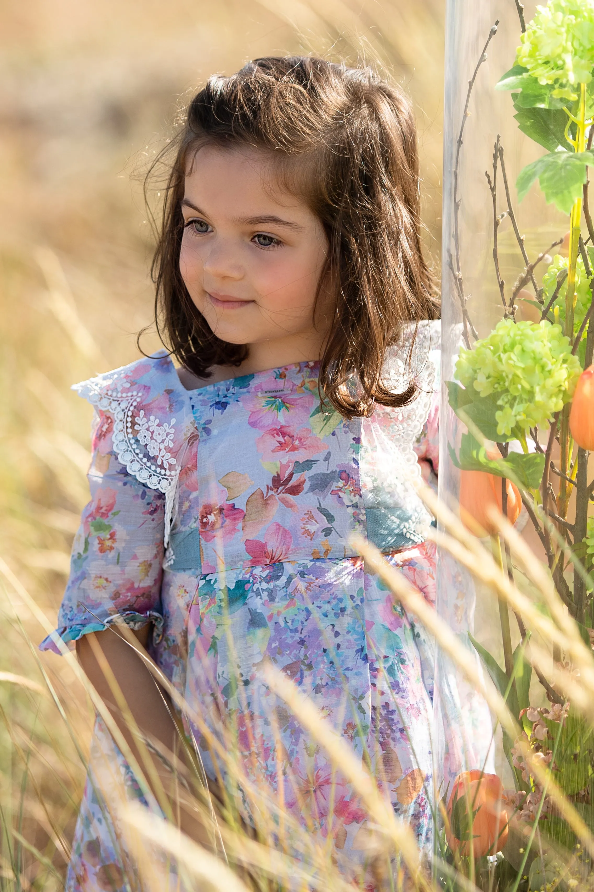 "Anastasia" Purple Floral Lace Dress