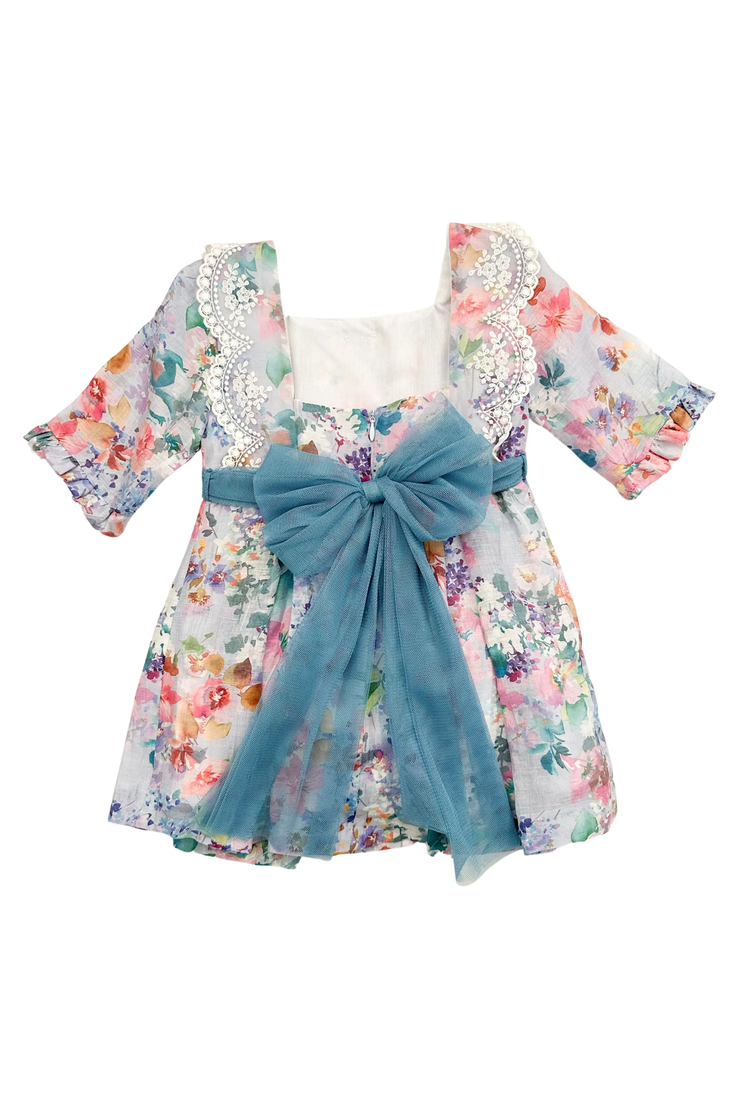 "Anastasia" Purple Floral Lace Dress