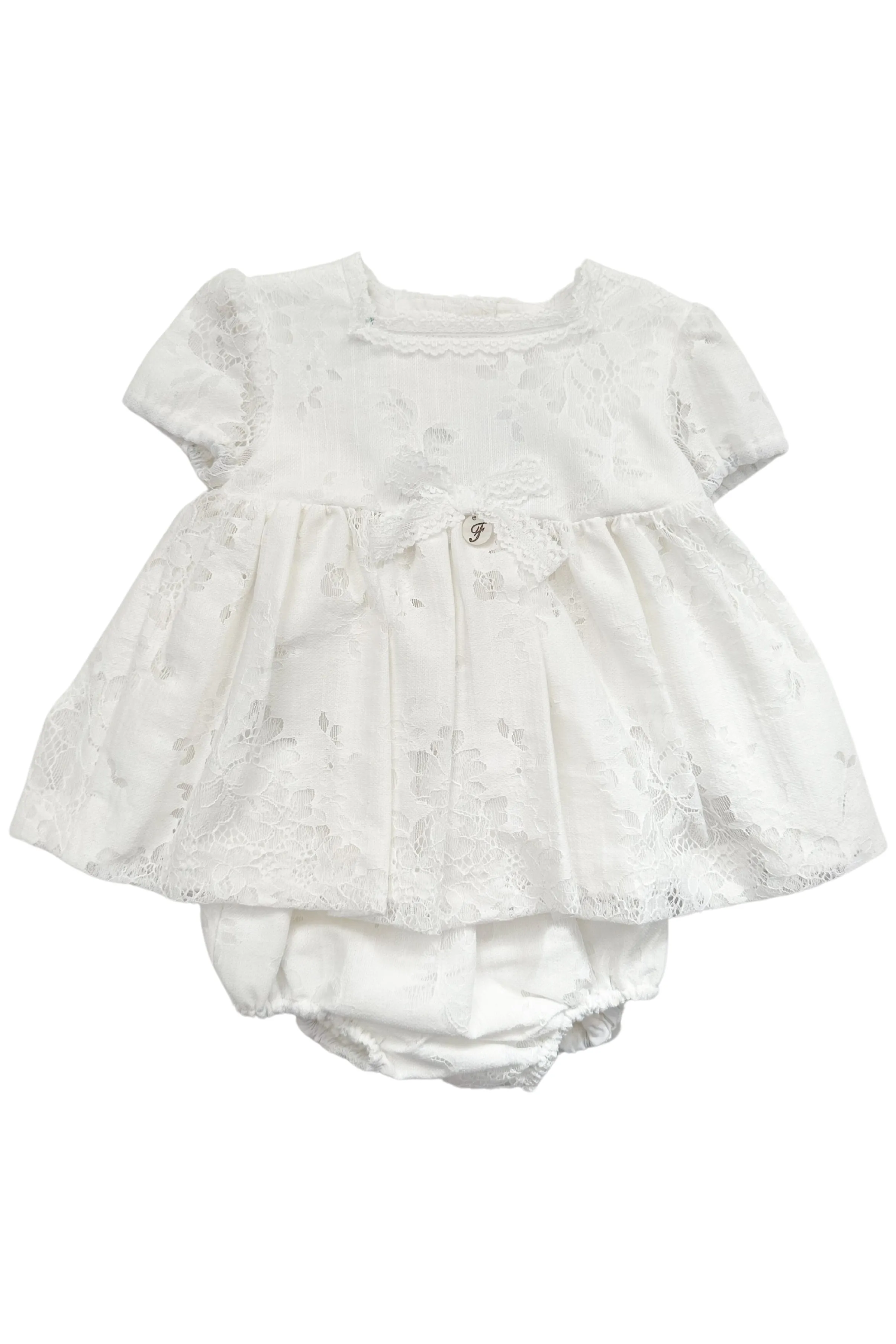 "Ayda" Ivory Lace Dress & Bloomers