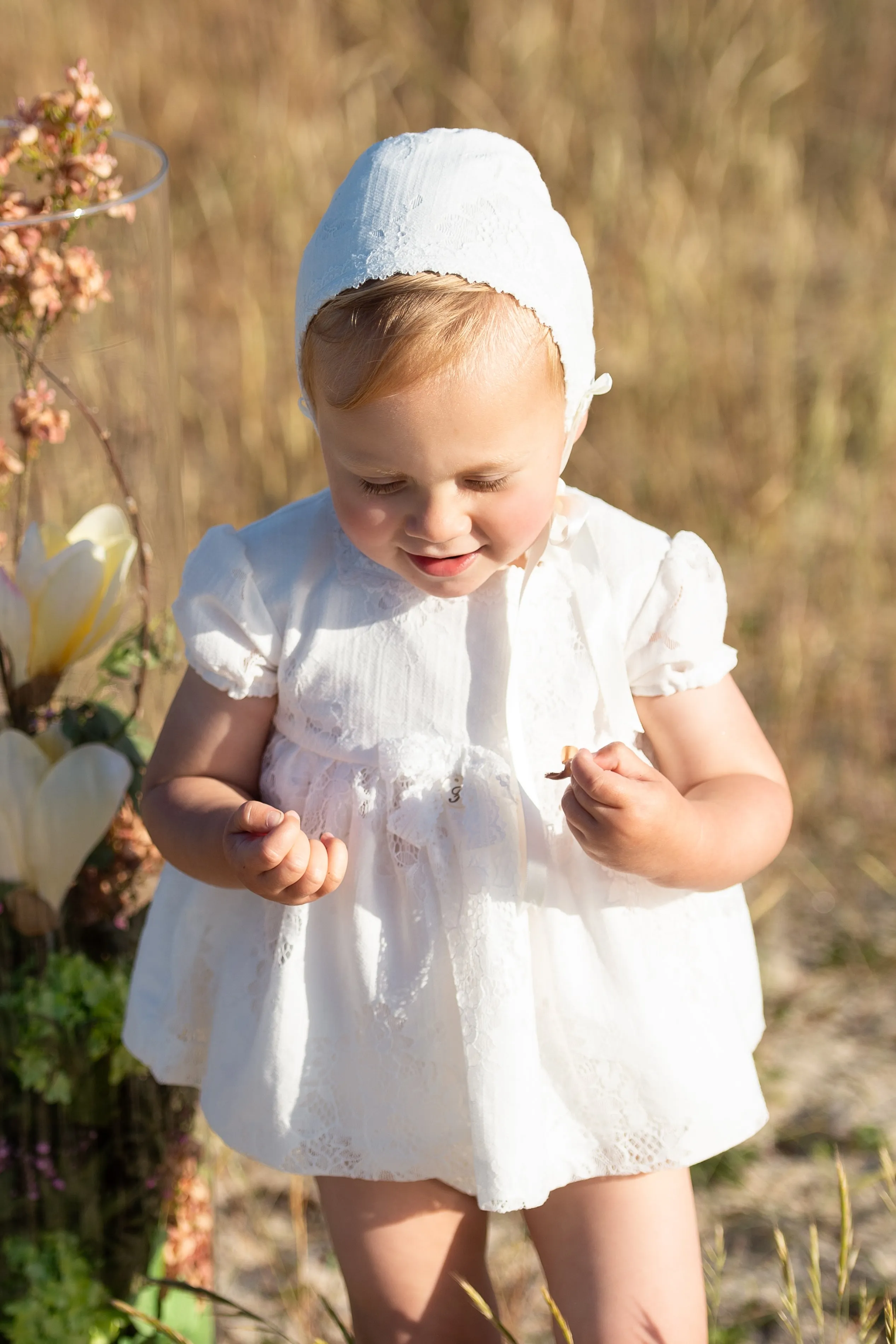"Ayda" Ivory Lace Dress & Bloomers
