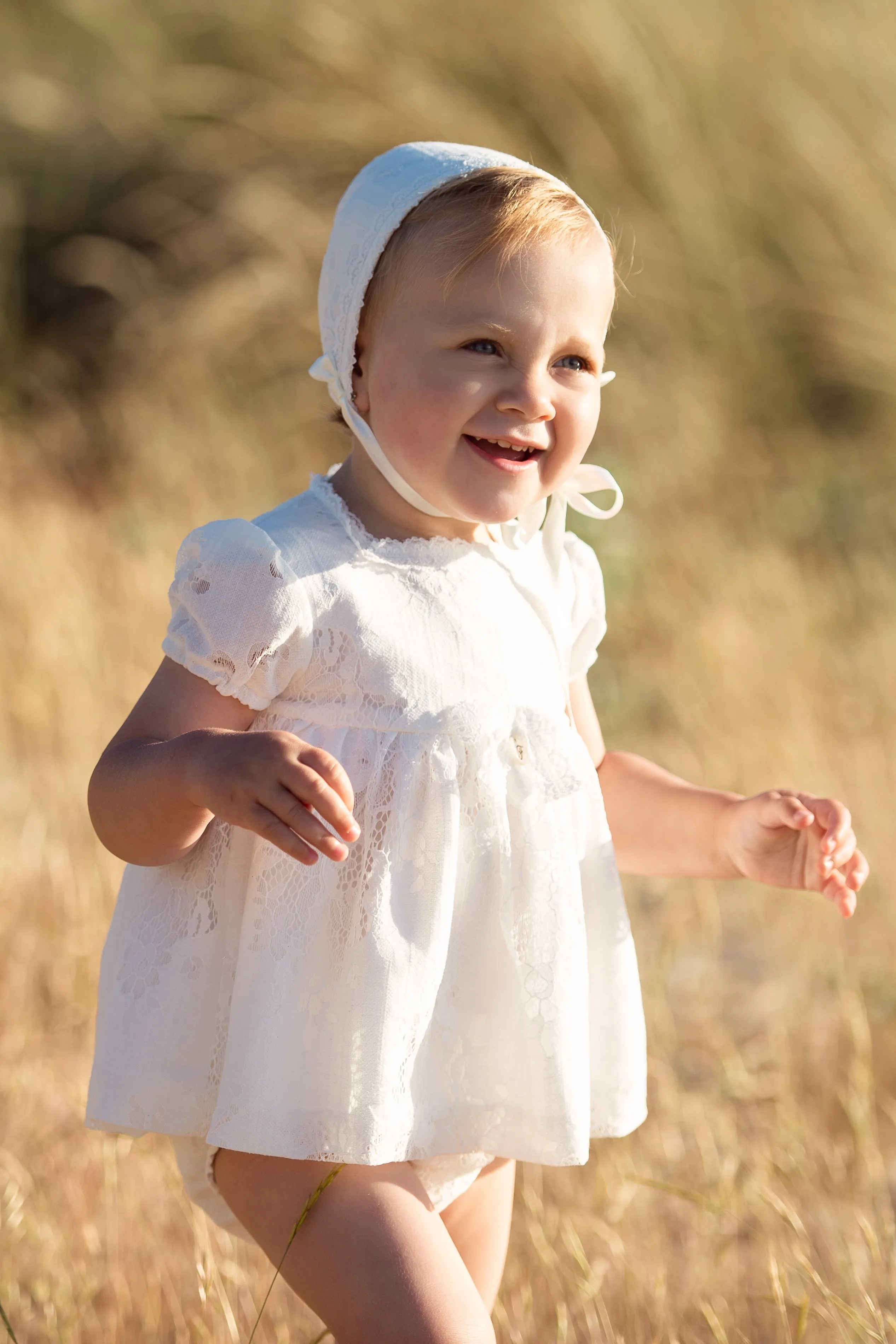 "Ayda" Ivory Lace Dress & Bloomers