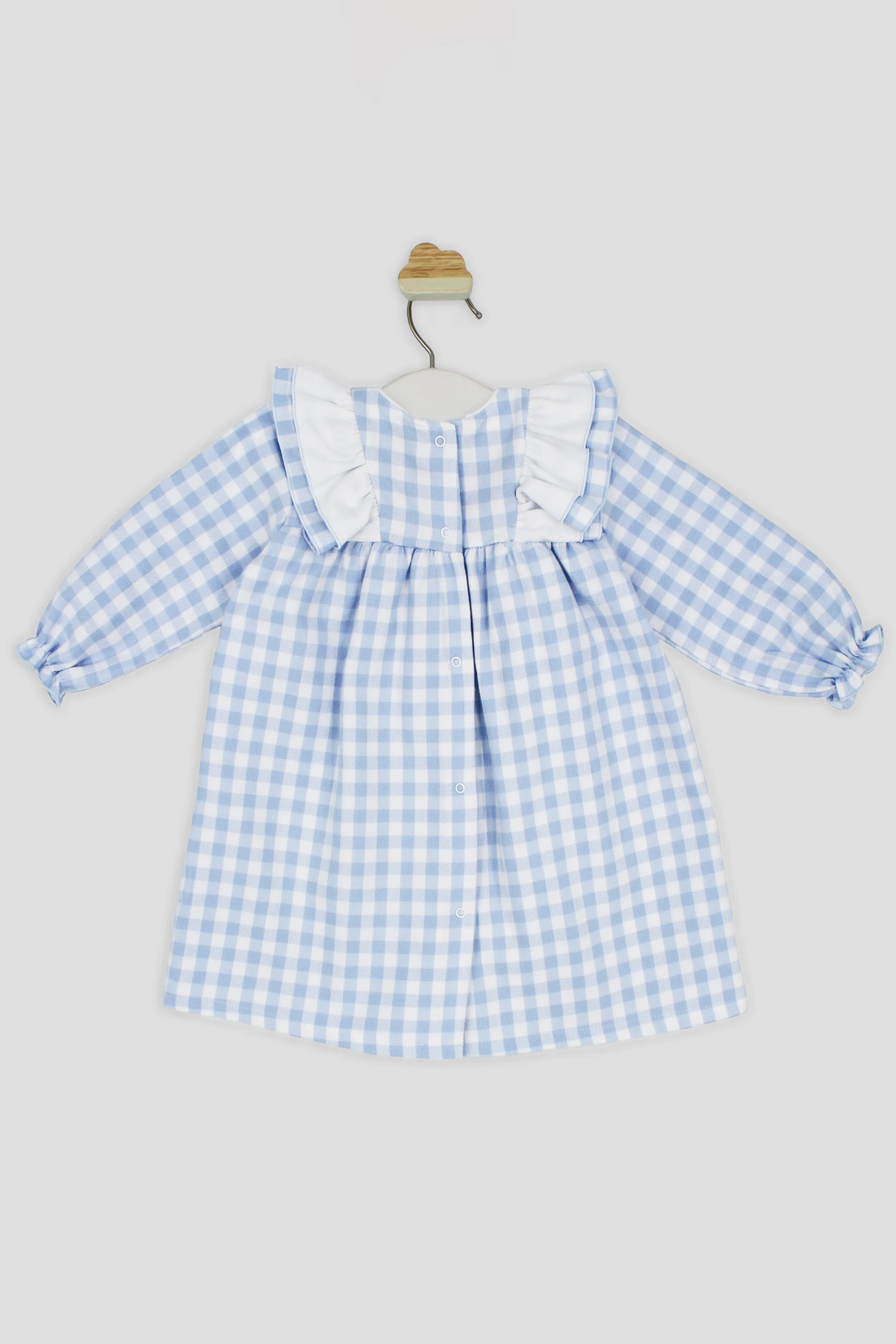"Darcey" Pale Blue Gingham Dress