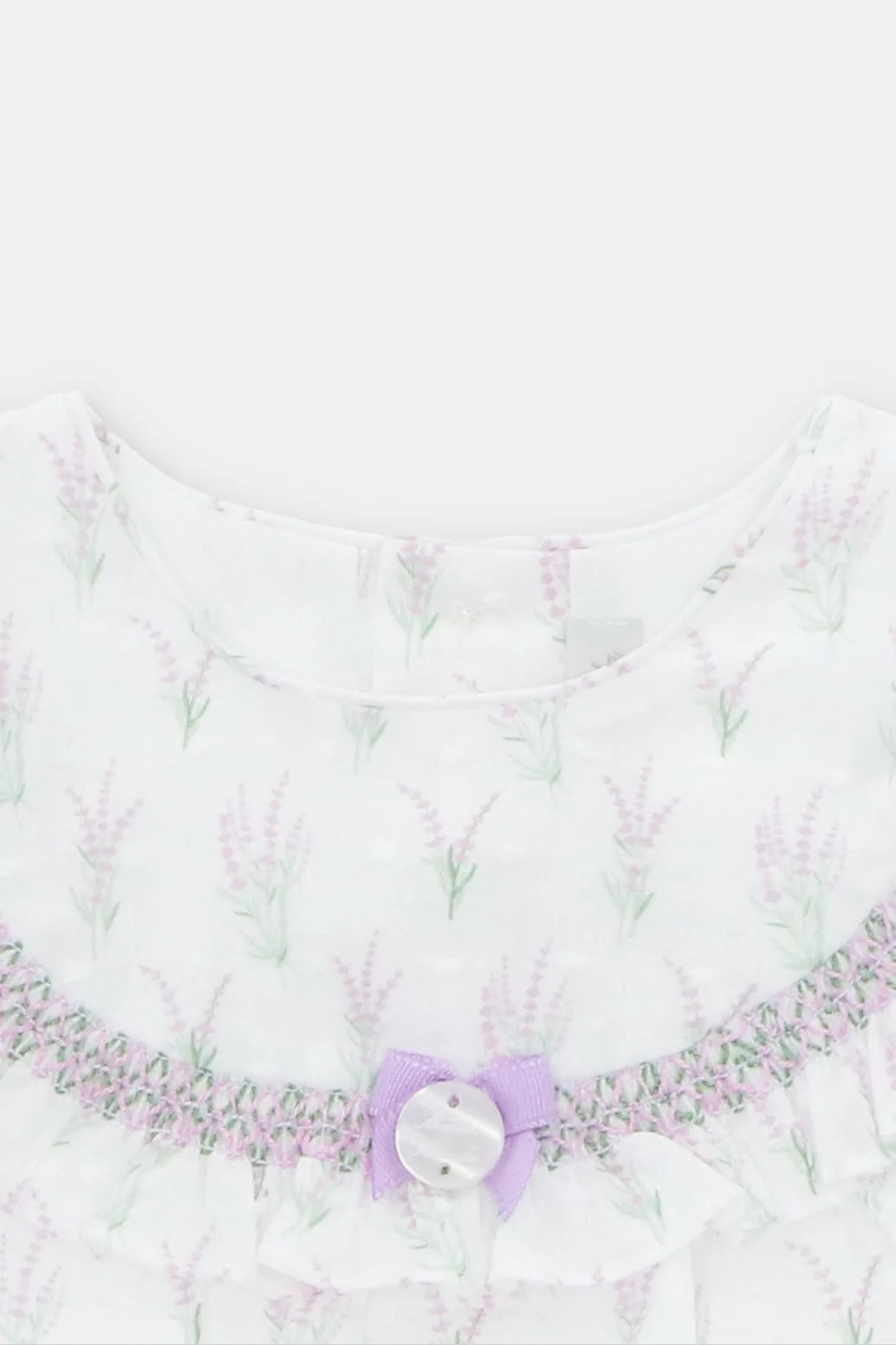 "Dorothea" Lavender Floral Smocked Dress & Bloomers