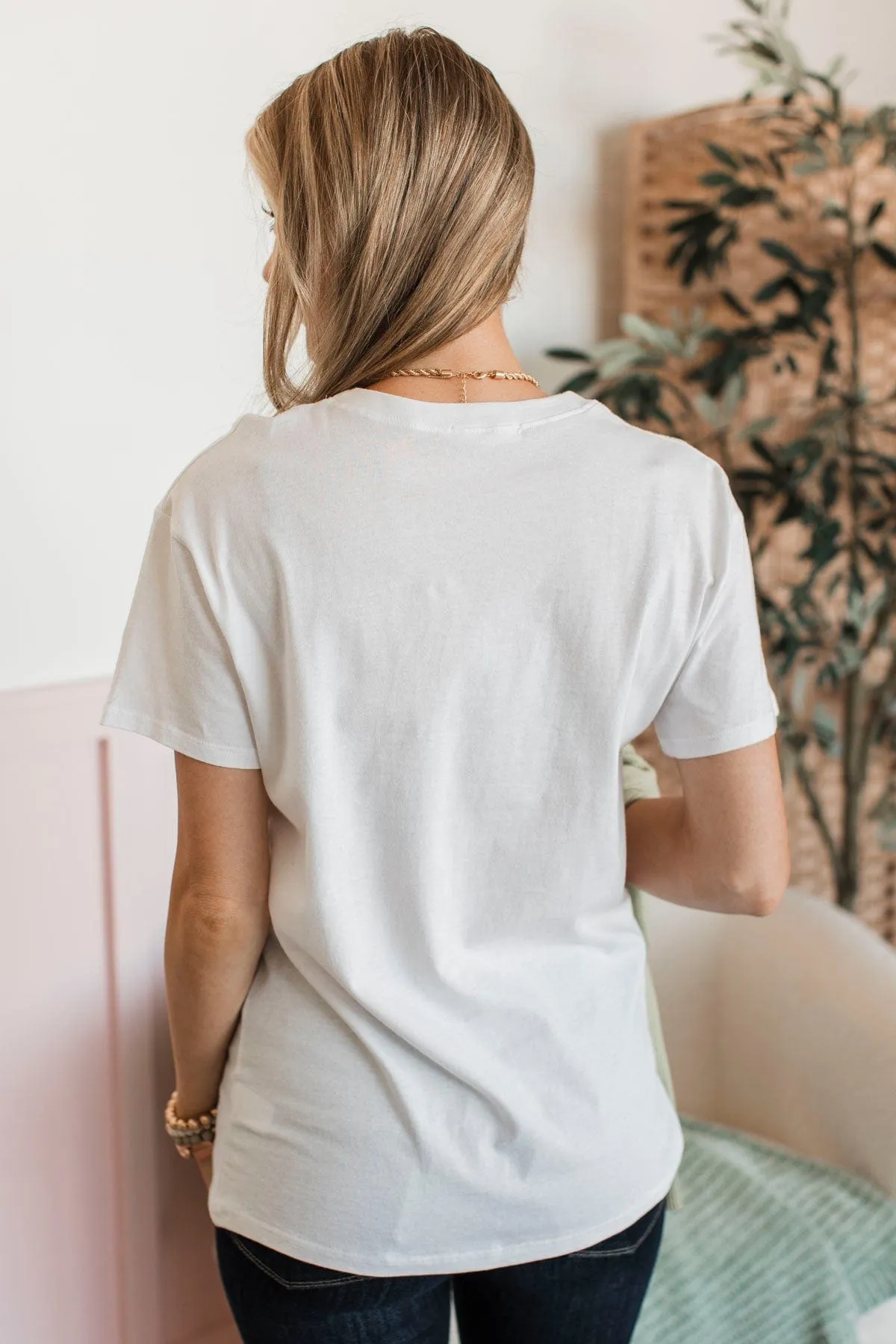 "Dreamer" Mountainscape Graphic Tee- White