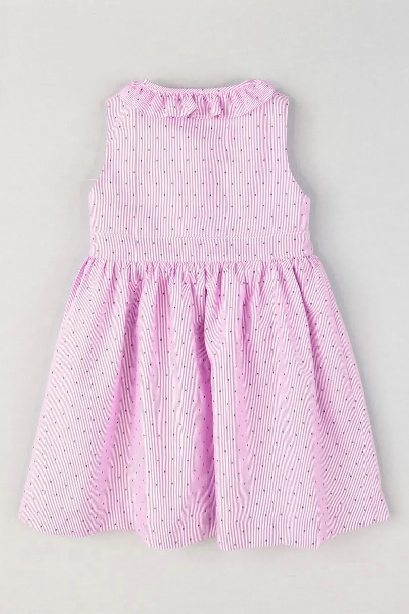 "Electra" Purple Striped Star Print Dress