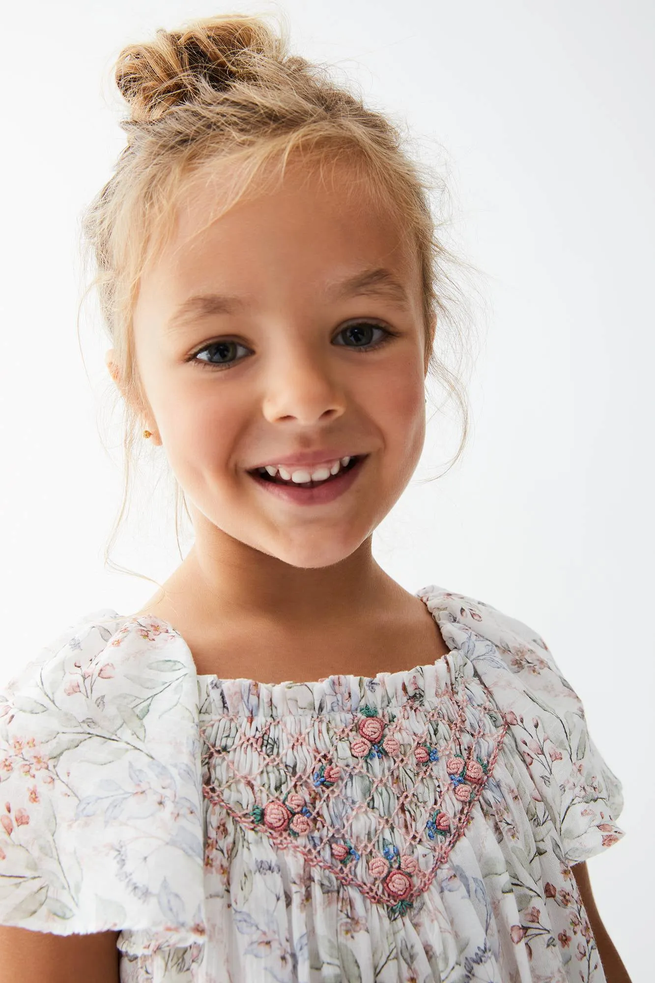 "Eugenie" Floral Smocked Dress