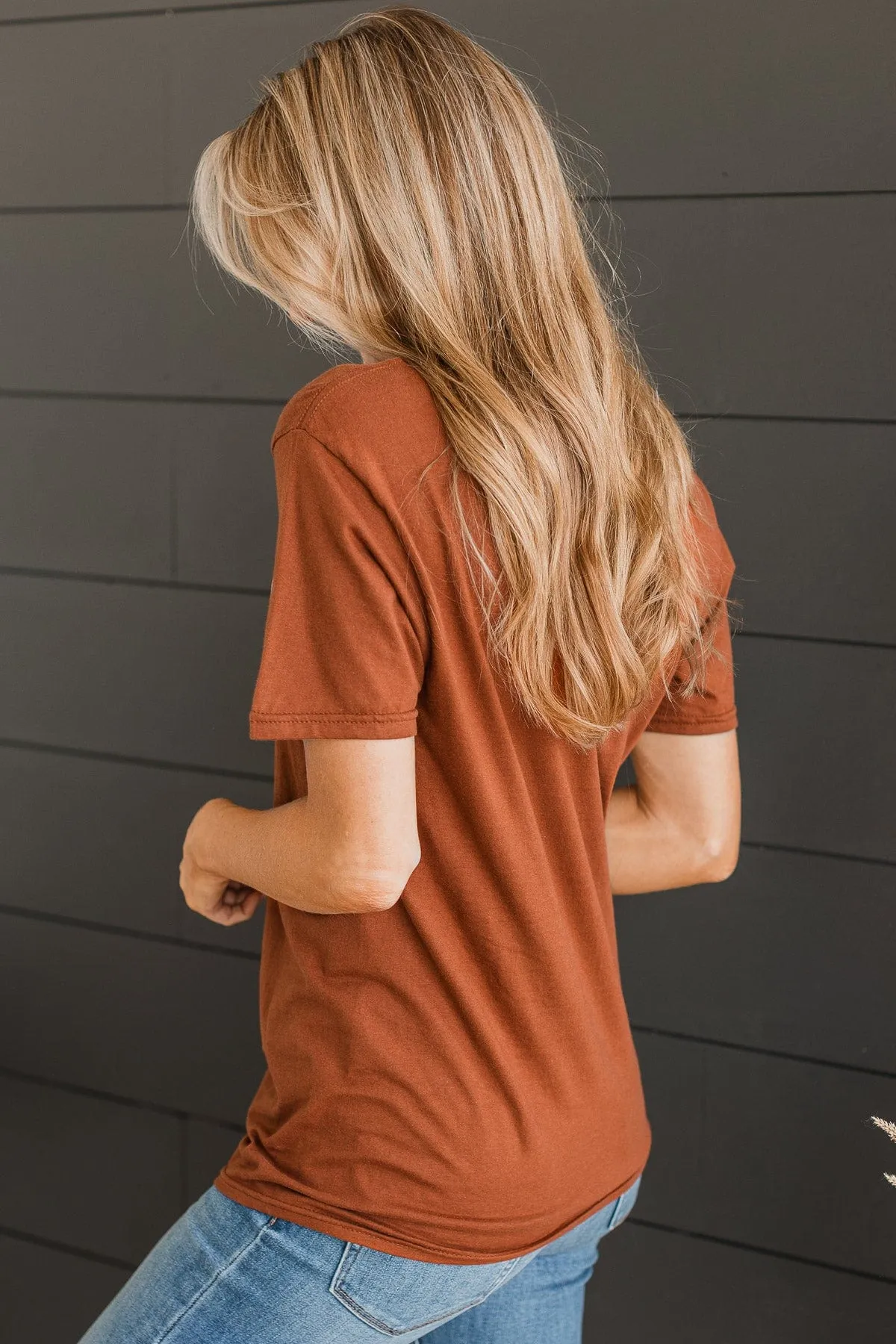 "Hello Fall" Graphic Tee- Copper