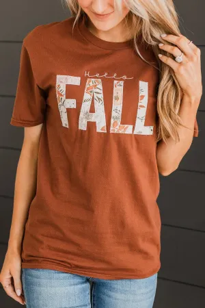 "Hello Fall" Graphic Tee- Copper
