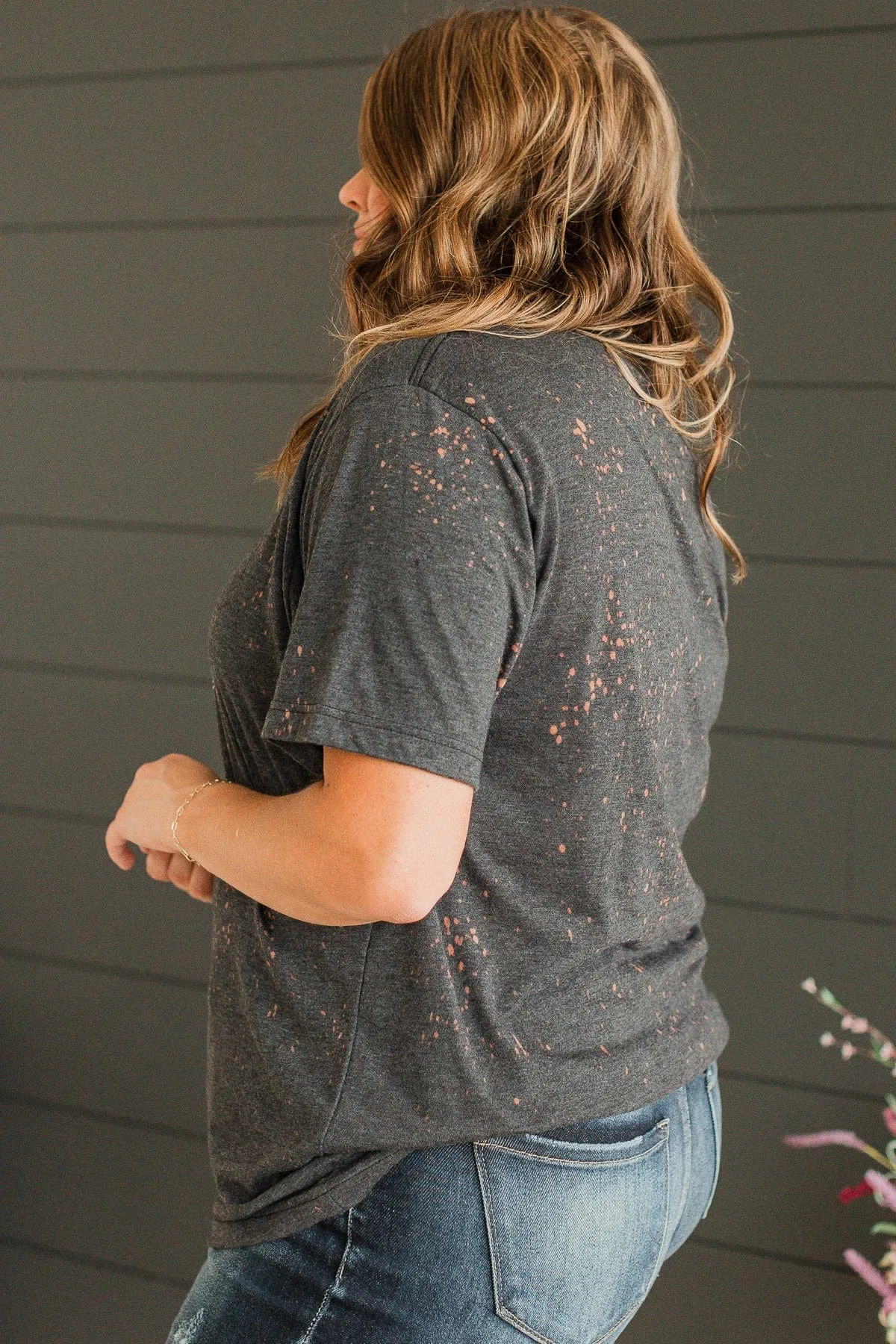 "Love One Another" Graphic Tee- Charcoal