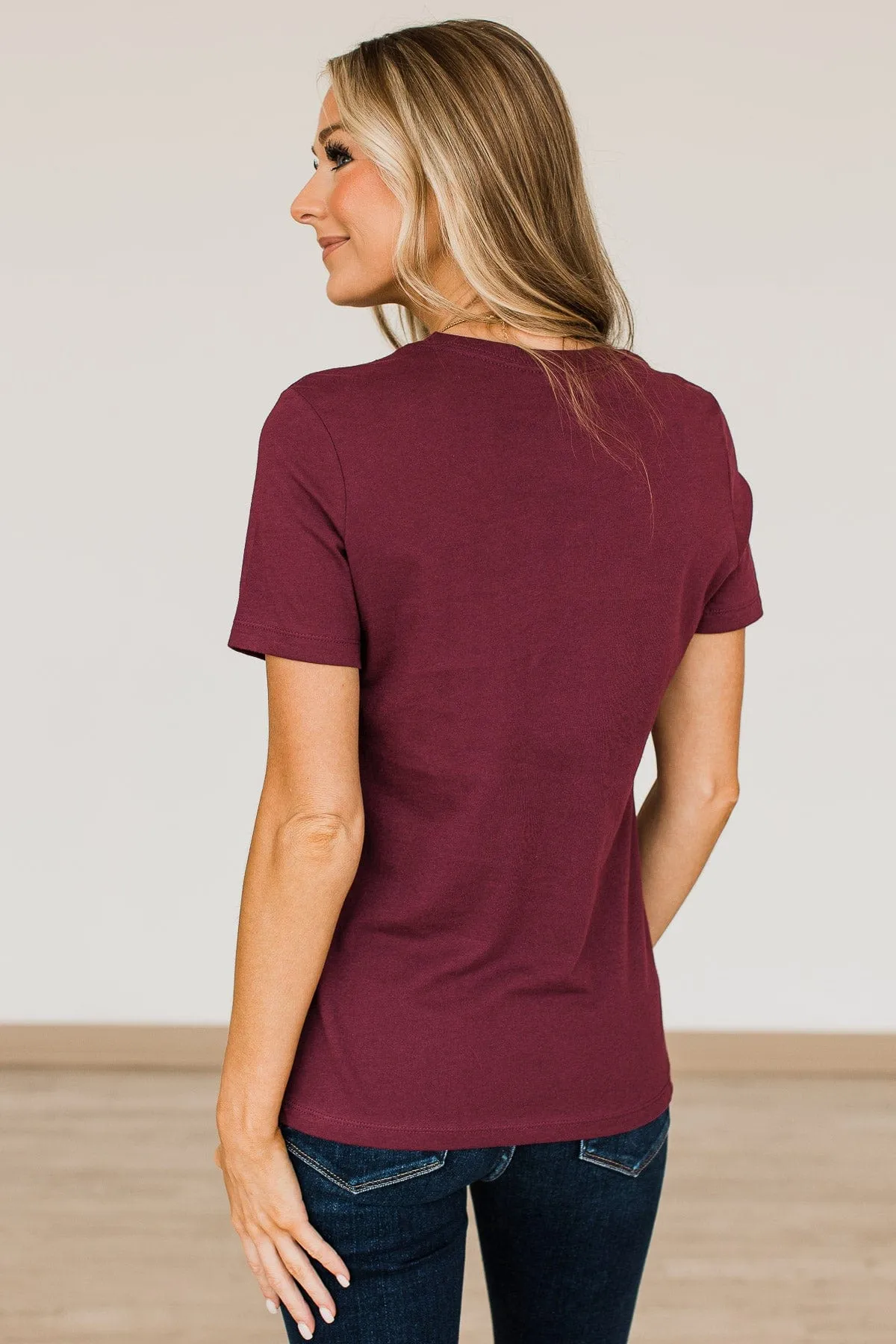 "Mama Needs Coffee" Graphic Tee- Maroon