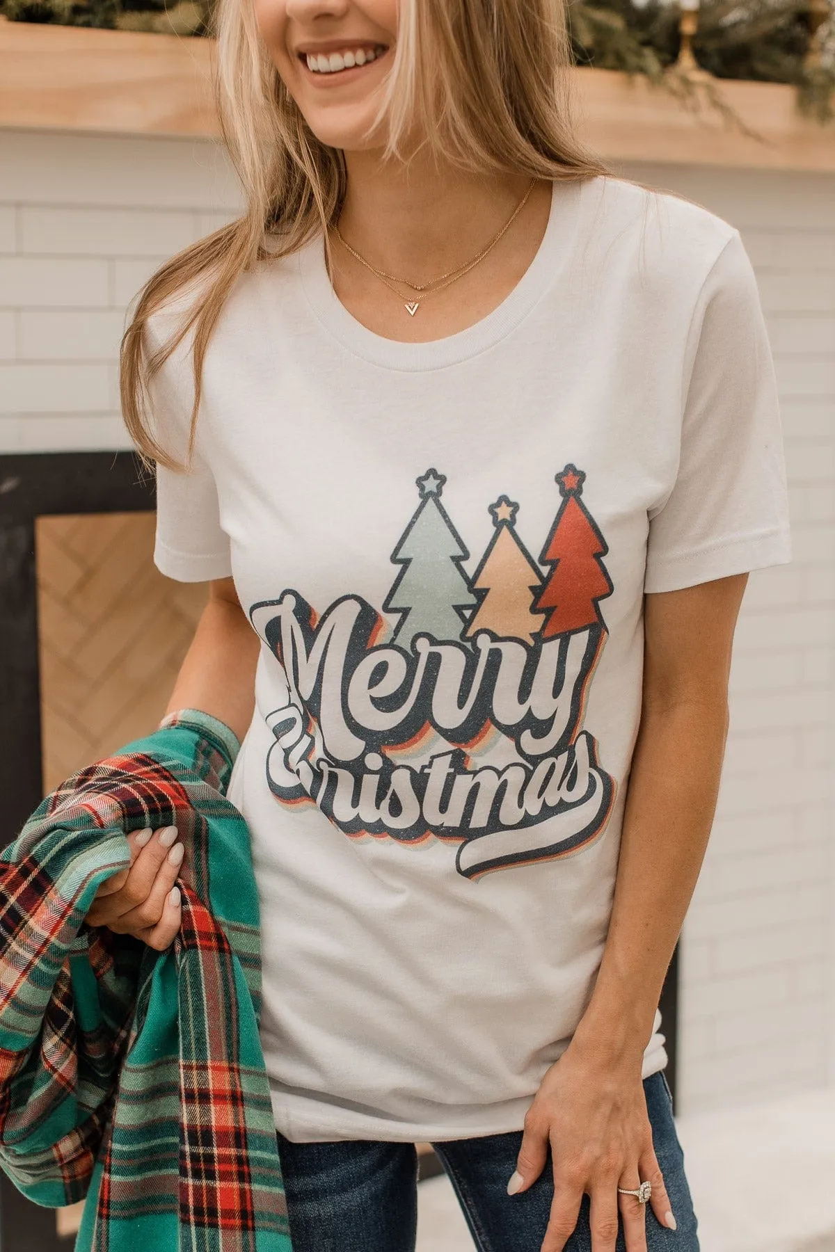 "Merry Christmas" Graphic Tee- White
