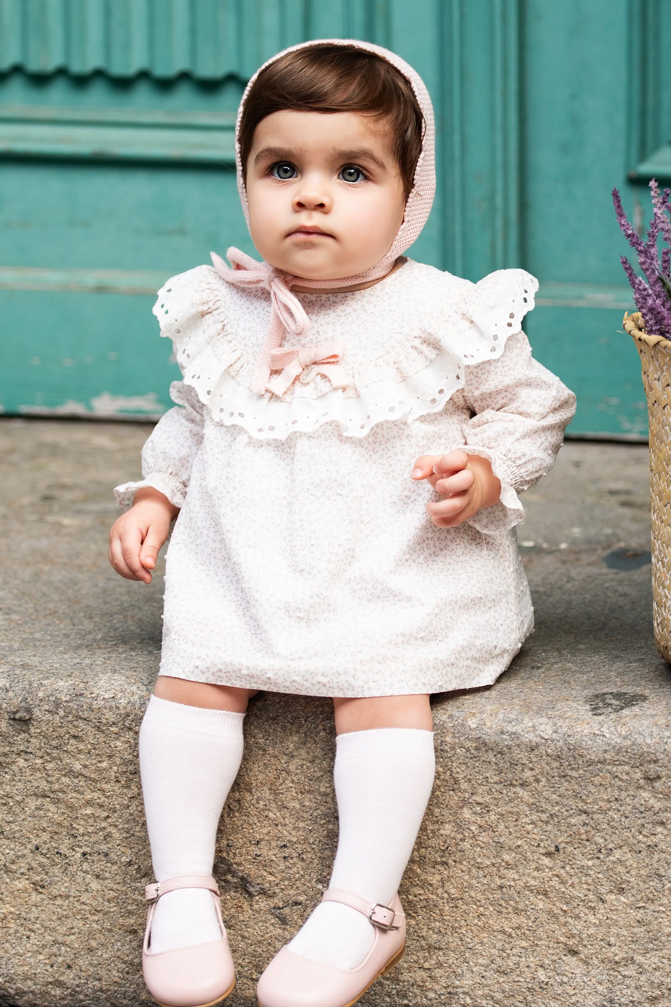 "Petunia" Pink Floral Dress & Bloomers