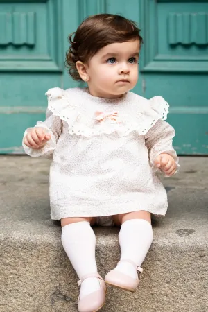 "Petunia" Pink Floral Dress & Bloomers