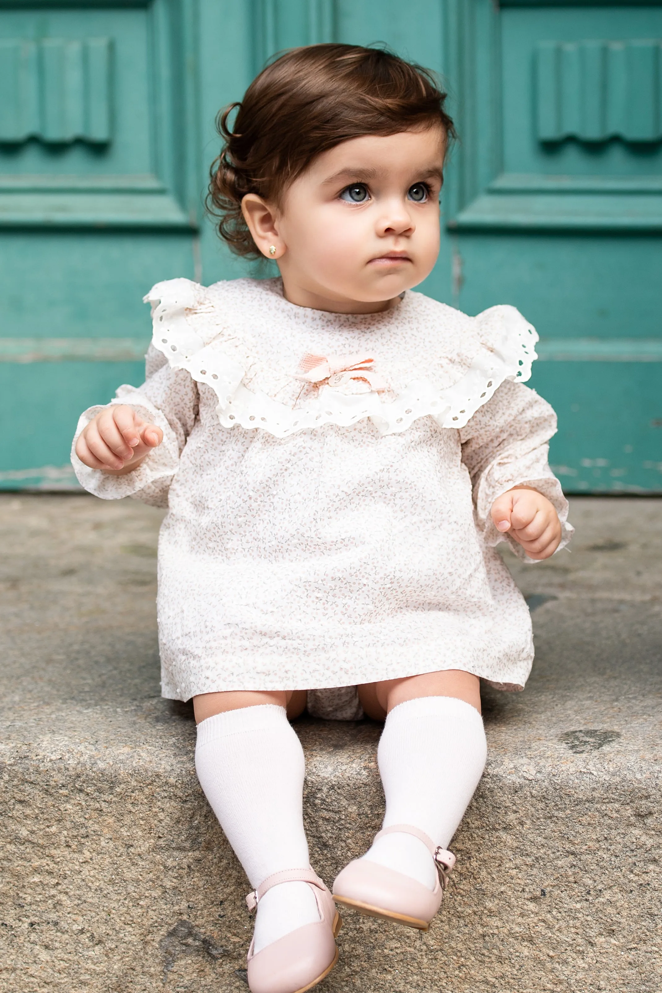 "Petunia" Pink Floral Dress & Bloomers