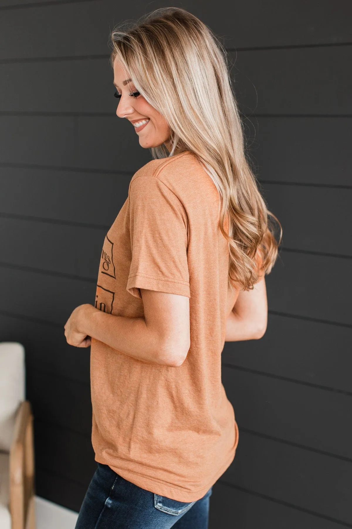 "Start Again" Graphic Tee- Burnt Orange