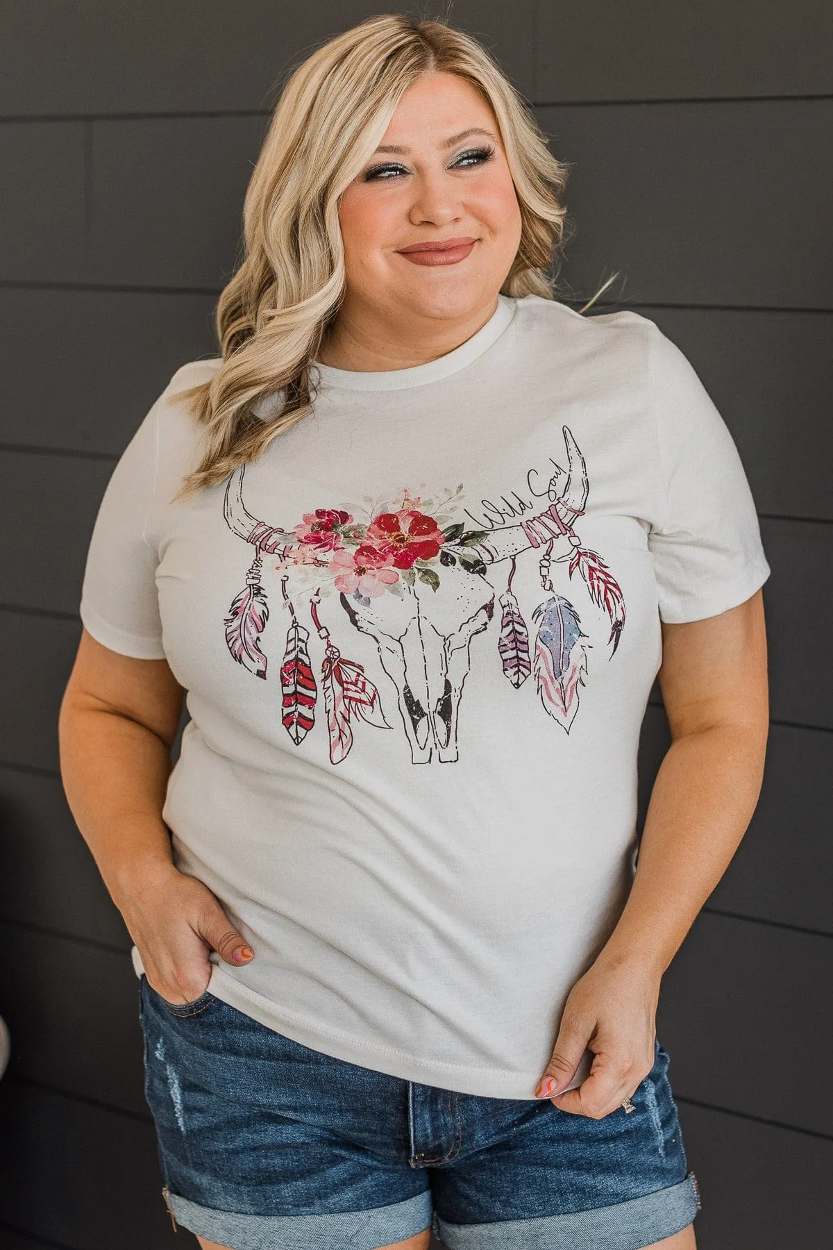 "Wild Soul" Graphic Tee- Light Cream