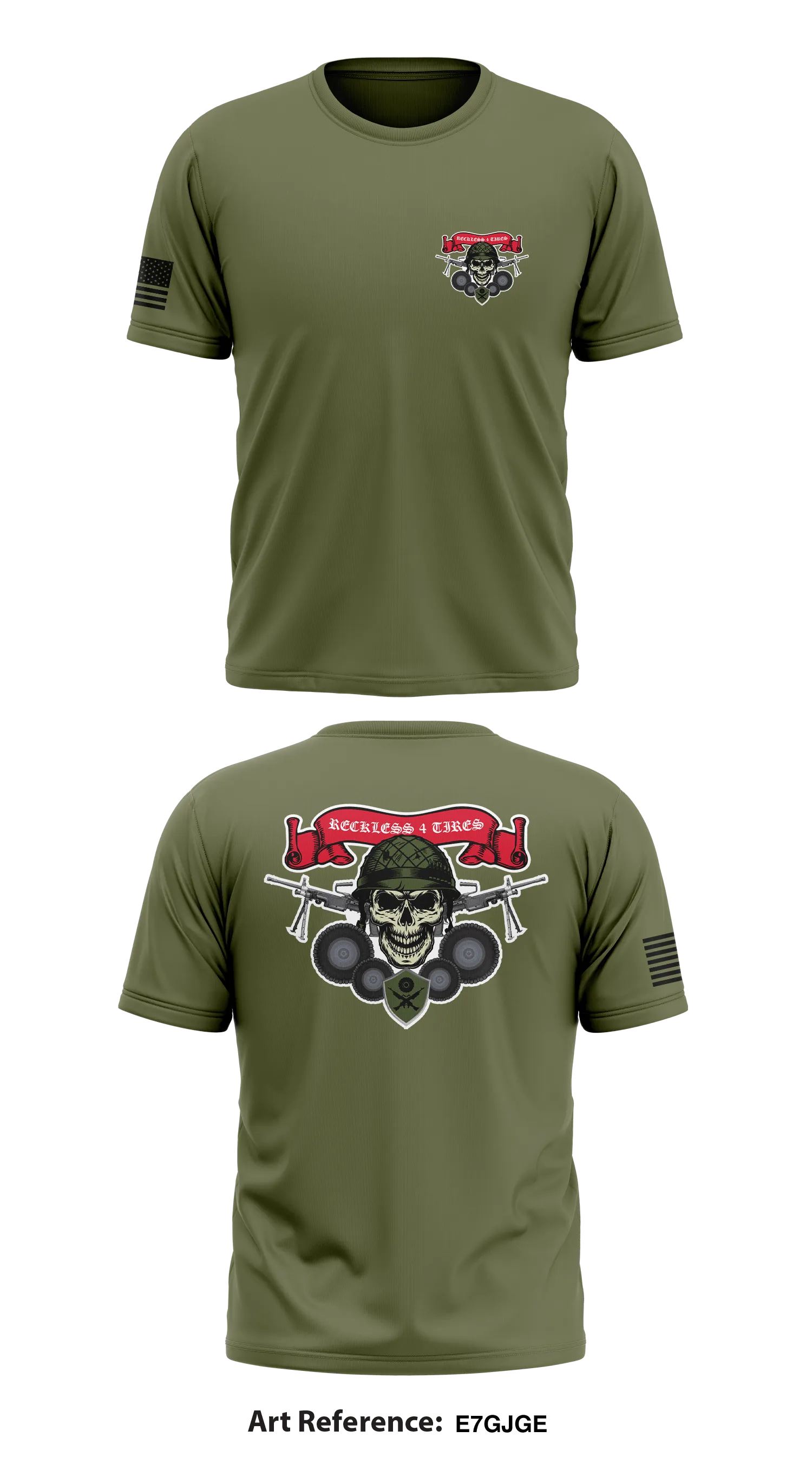 Reckless 4 Tires Store 1 Core Men's SS Performance Tee - E7GJgE