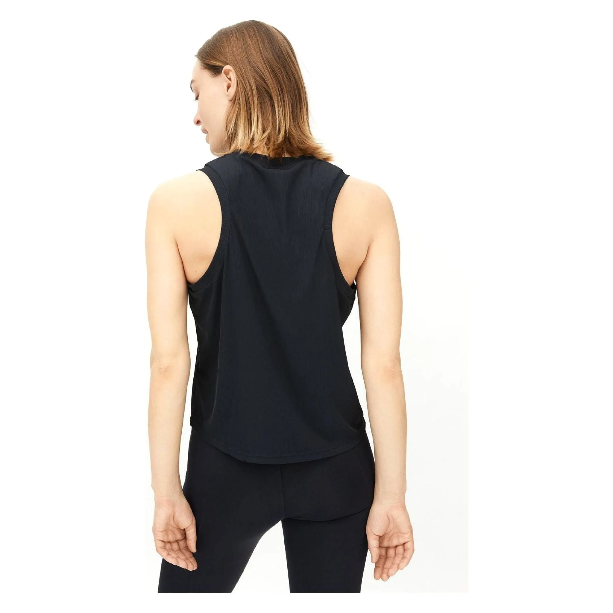 Rib Cropped Singlet, Black