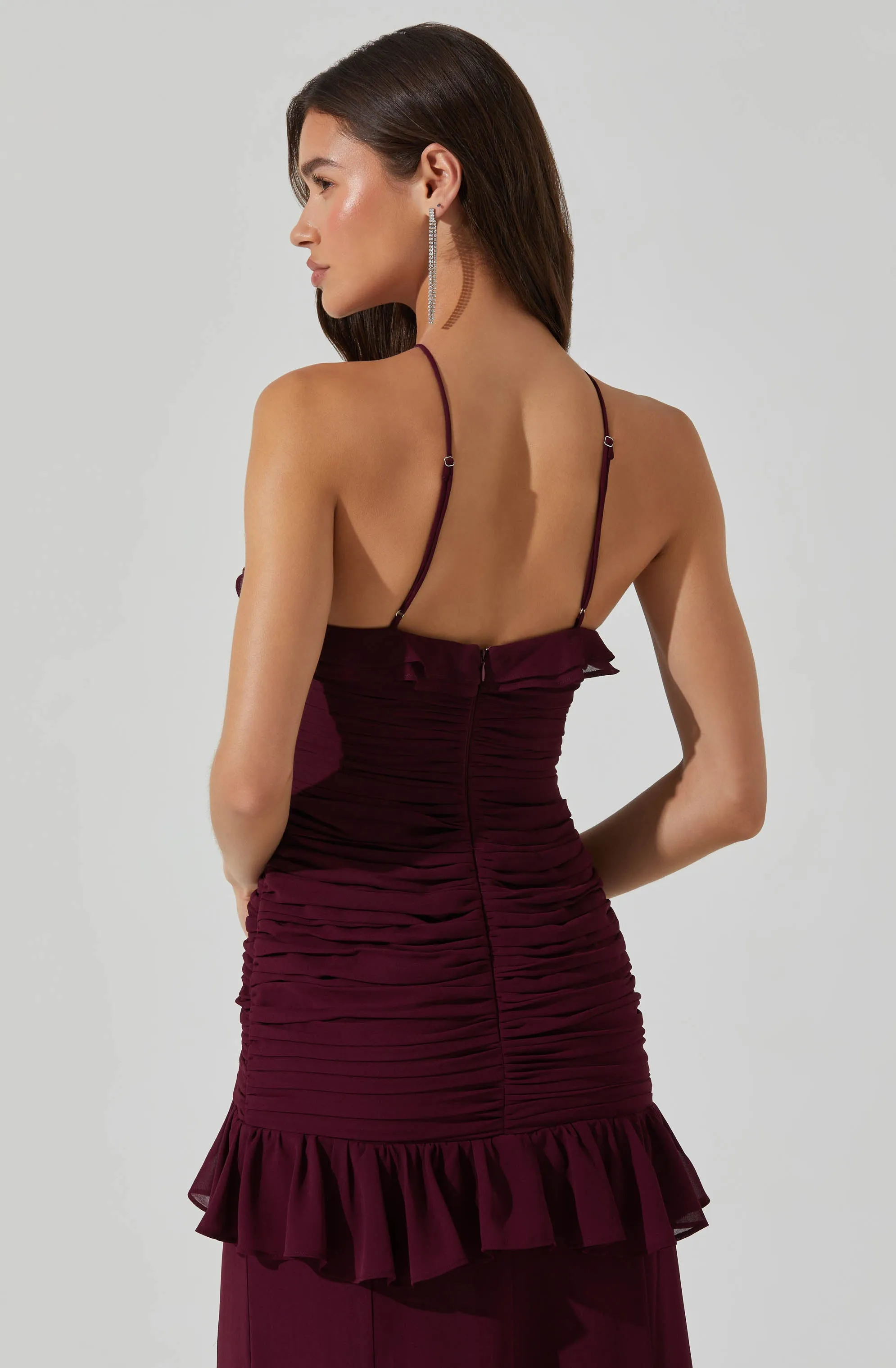 Sandora Ruffle Detail Maxi Dress