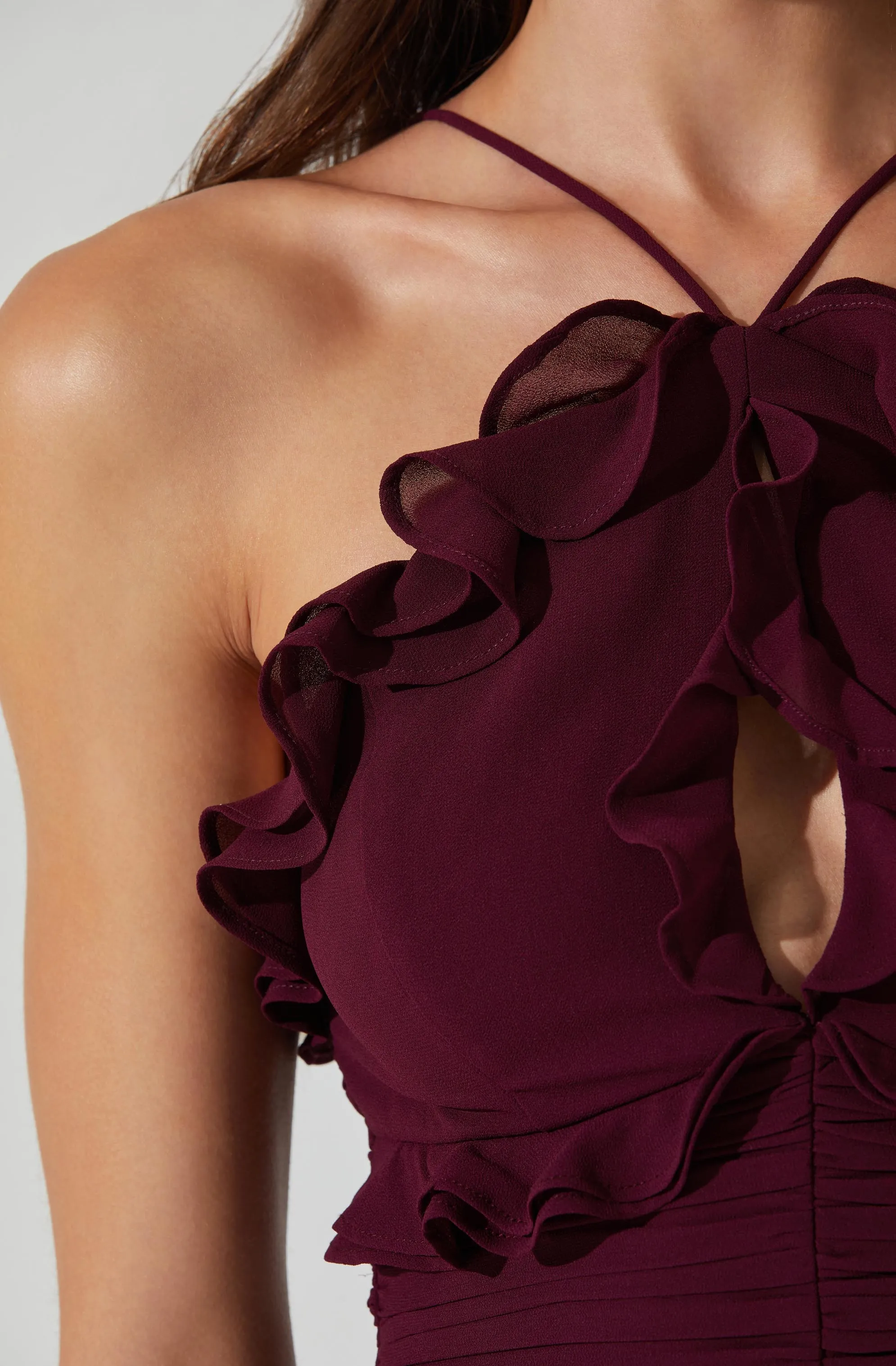 Sandora Ruffle Detail Maxi Dress