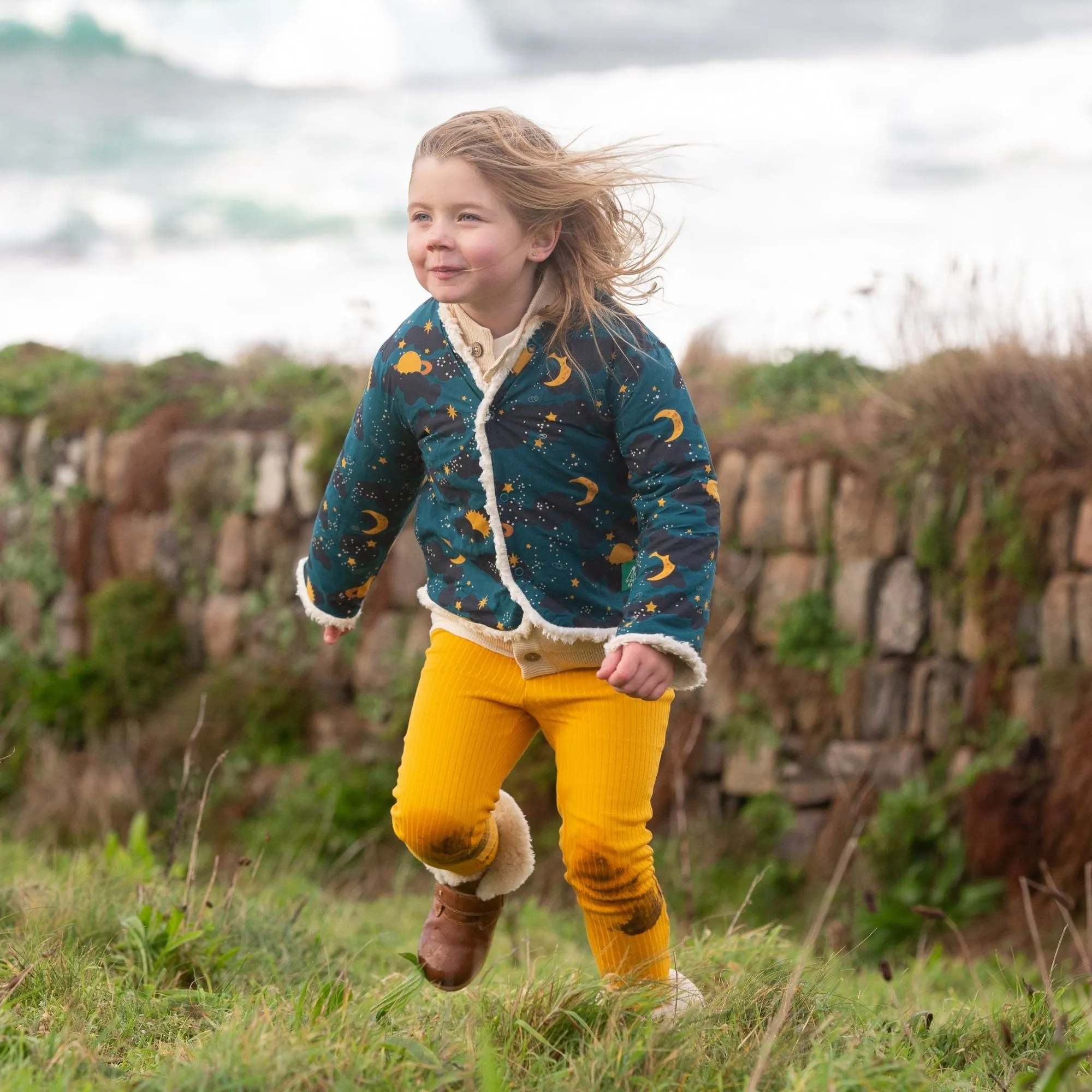 Saturn Nights Collarless Reversible Cosy Jacket