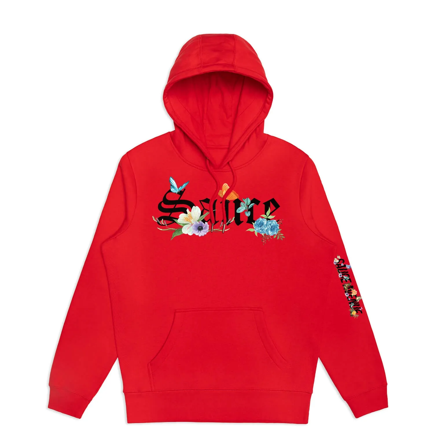 Sauce OE Flowers & Butterflies | Red Hoodie