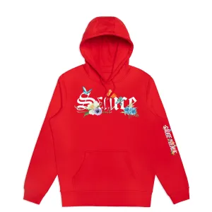 Sauce OE Flowers & Butterflies | Red Hoodie