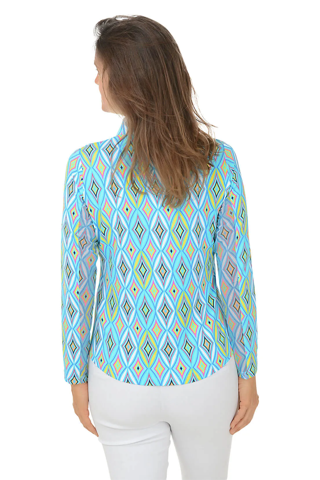 Seafoam Romina Diamond UPF50  Sun Shirt