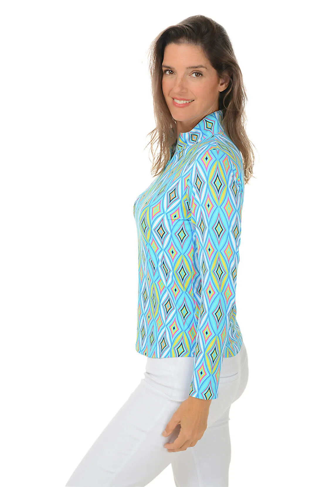Seafoam Romina Diamond UPF50  Sun Shirt