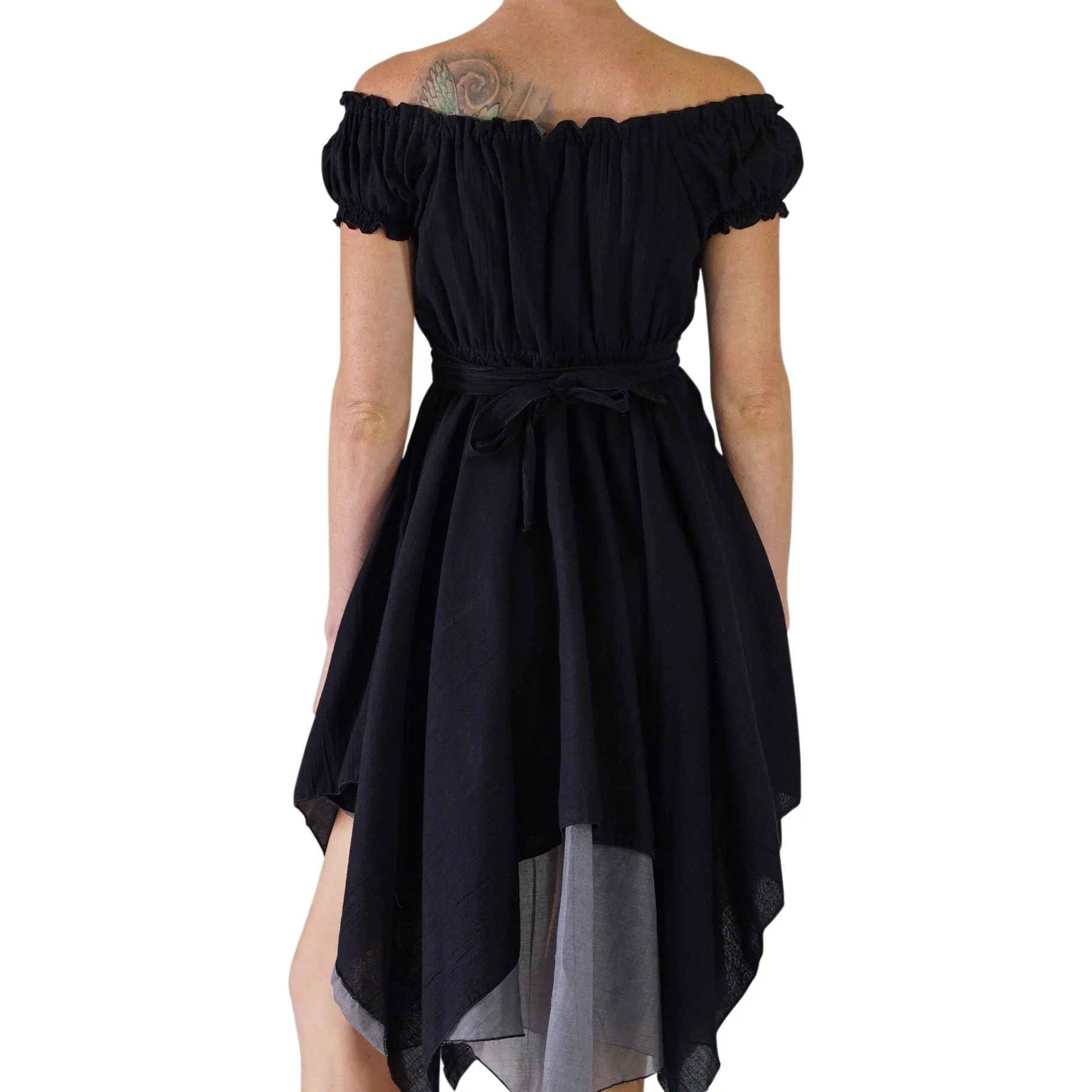 'Short Sleeve Dress' - Black