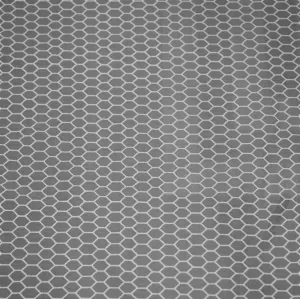 Small Hexagon White on Grey