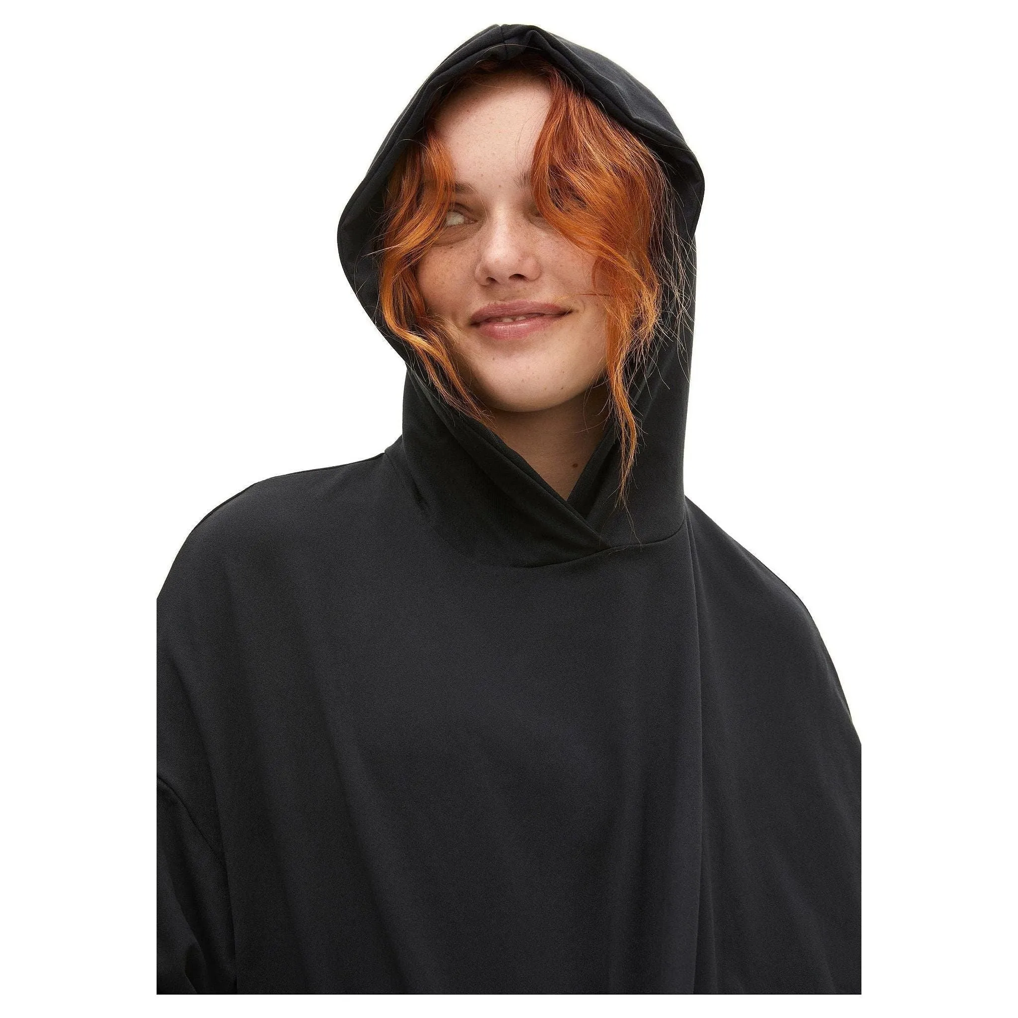 Soft Cropped Hoodie, Black