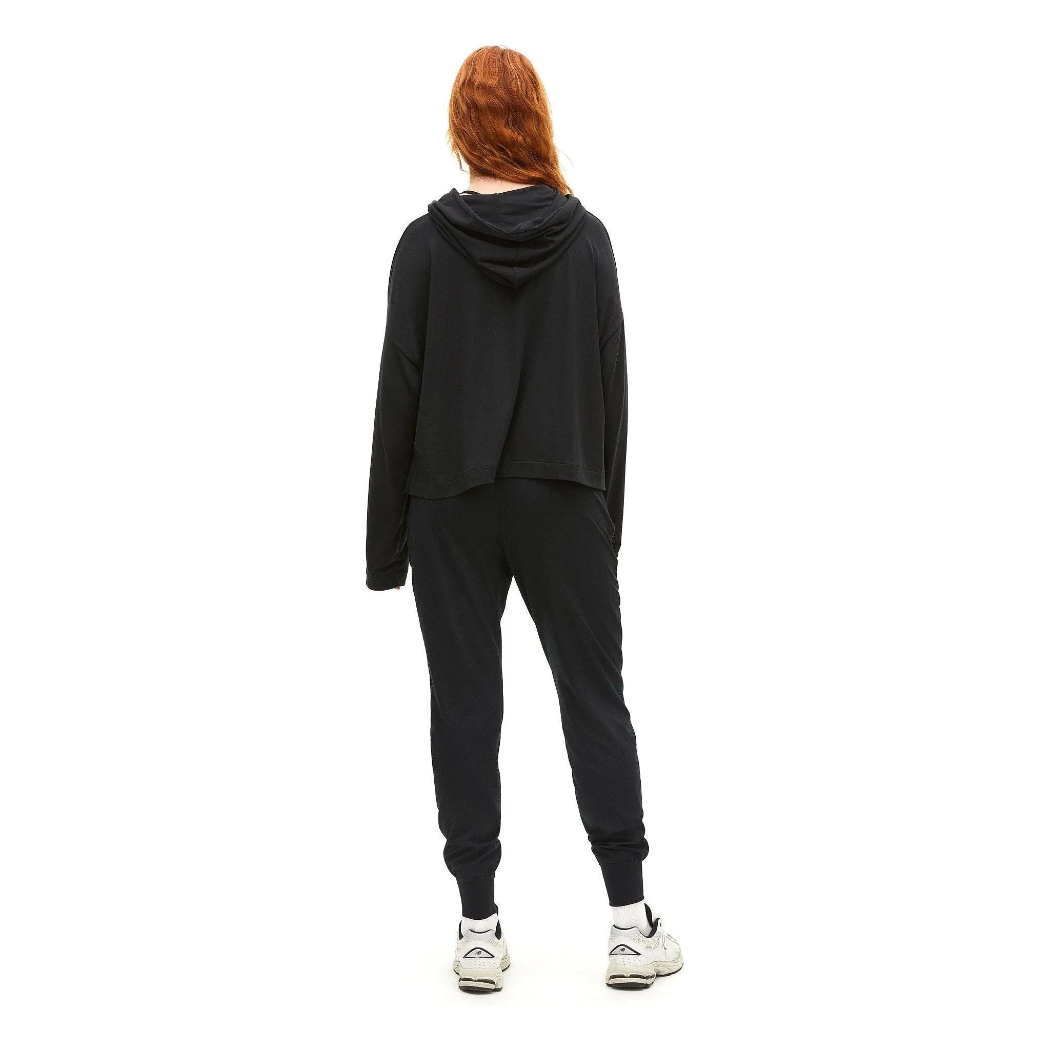 Soft Cropped Hoodie, Black